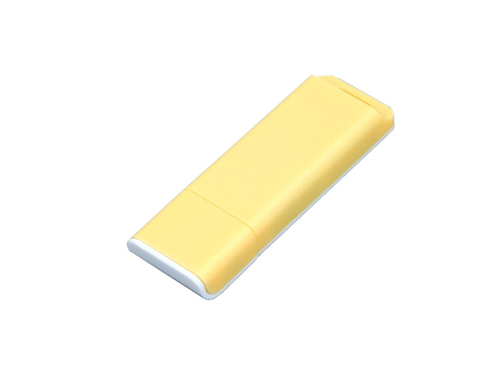 USB 2.0- флешка на 32 Гб с оригинальным двухцветным корпусом, белый, желтый, пластик