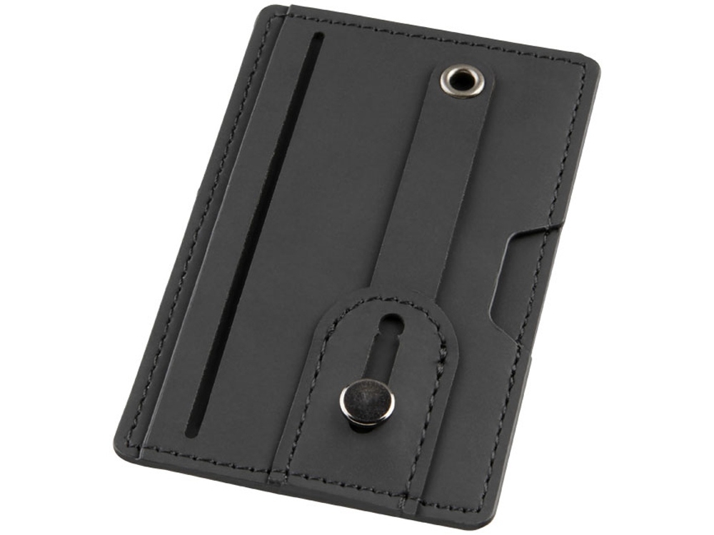 Бумажник для телефона с защитой RFID, черный, кожзам
