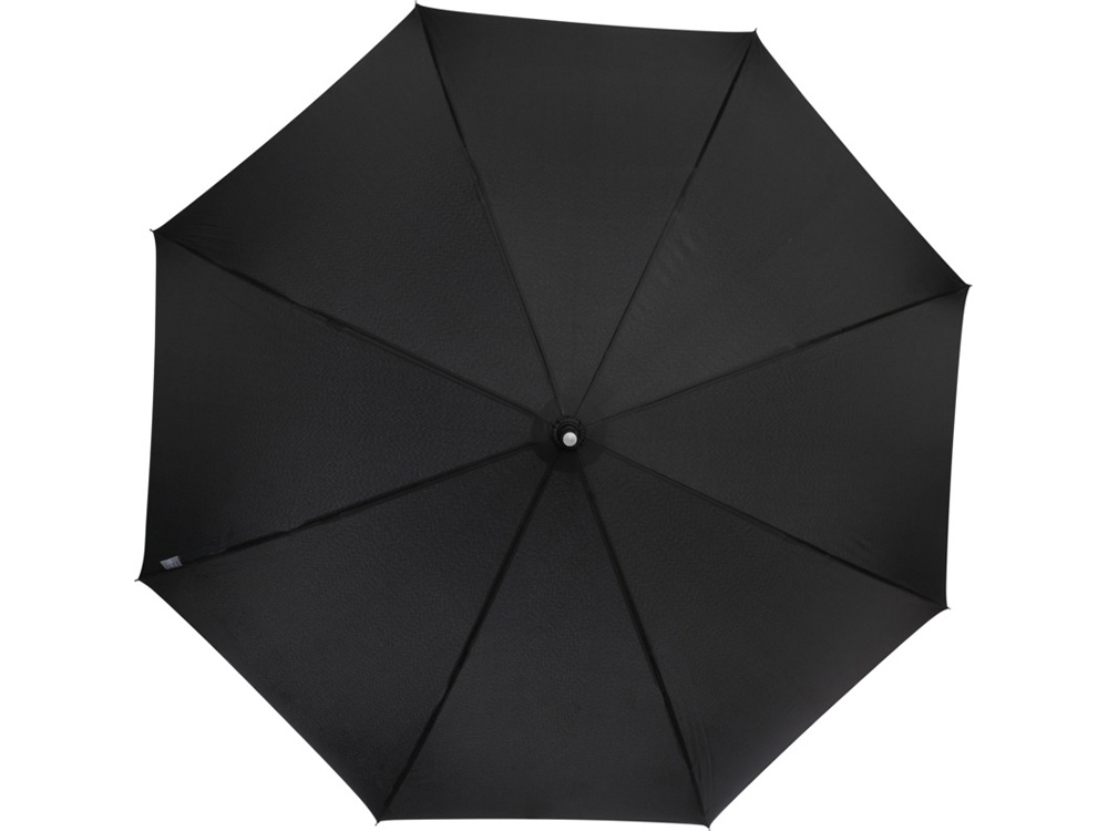 Зонт-трость «Pasadena», черный, серебристый, полиэстер, soft touch