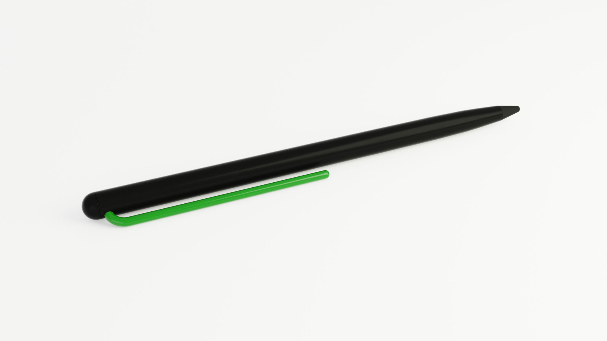 Карандаш Pininfarina GrafeeX с зеленым клипом в чехле из переработанной кожи, черный, алюминий, grafeex (графит), рециклированная кожа
