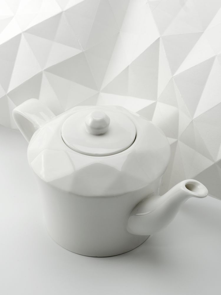 Чайник Diamante Bianco, белый, белый, фарфор