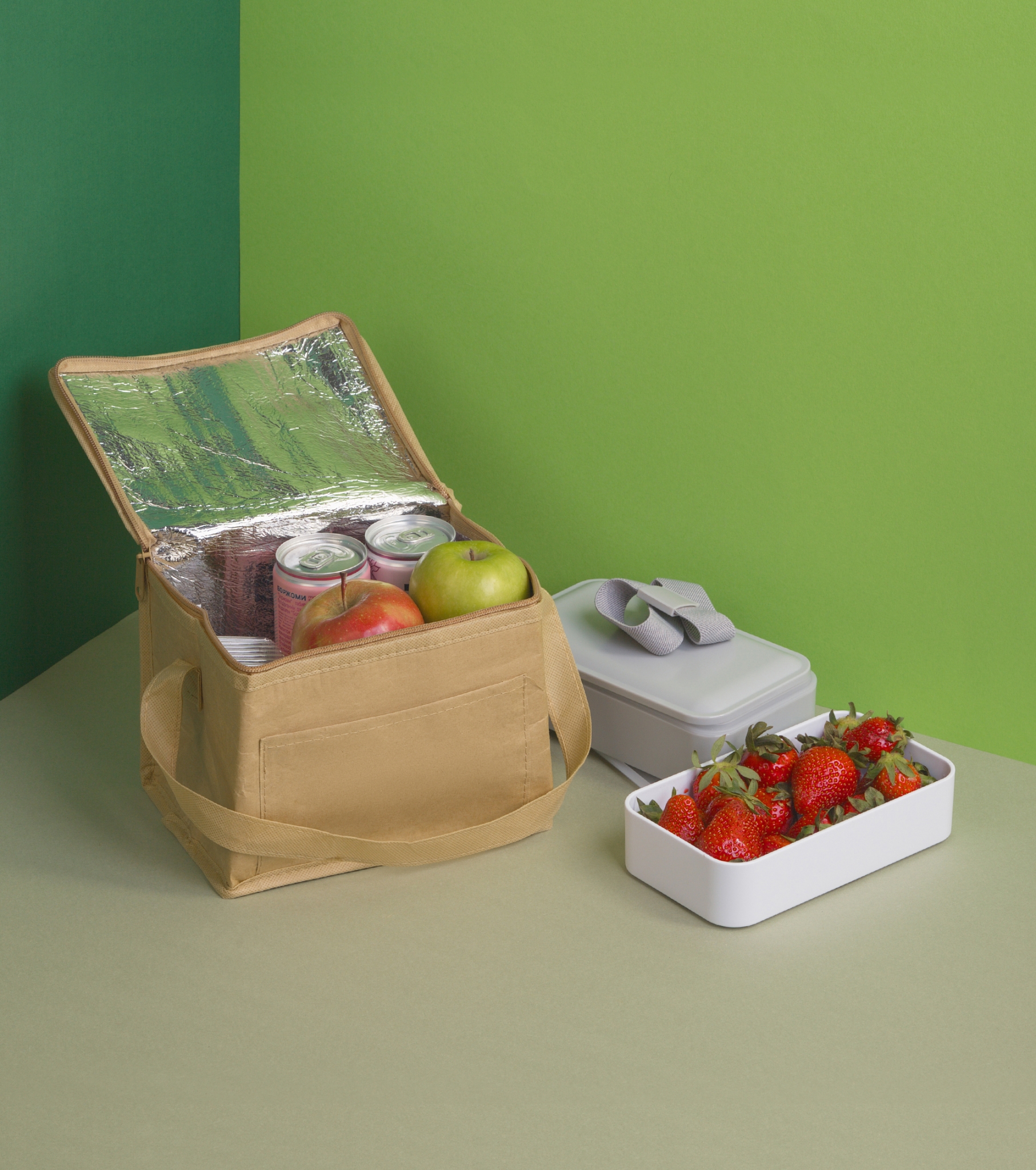 Сумка-холодильник "Craft small" из бумаги , натуральный, бумага