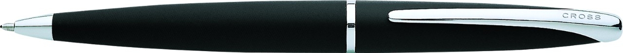 Шариковая ручка Cross ATX Цвет - матовый черный/серебро, черный, латунь, нержавеющая сталь