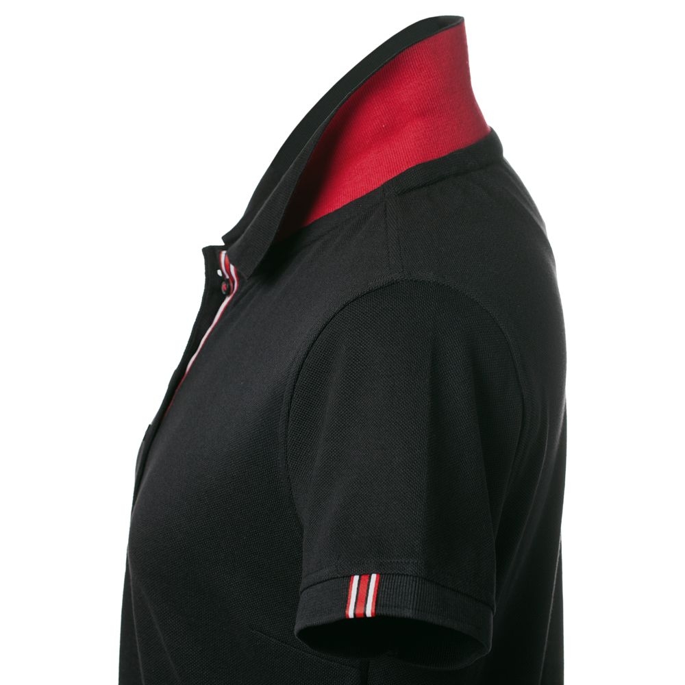 Рубашка поло женская Avon Ladies, черная, черный, пике; хлопок 100%, плотность 240 г/м²