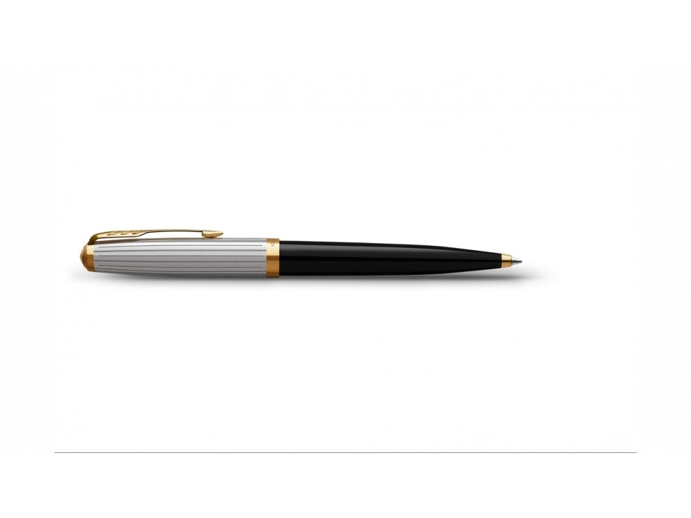 Ручка шариковая Parker 51 Premium, черный, серебристый, металл