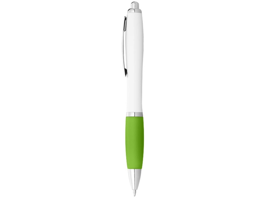 Ручка пластиковая шариковая «Nash», зеленый, белый, пластик