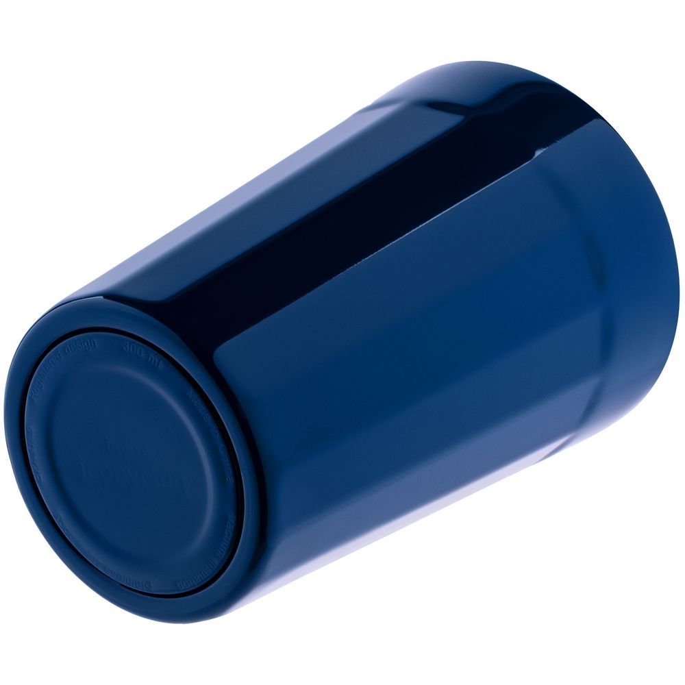 Термостакан iconyMug, темно-синий, синий, корпус - нержавеющая сталь, пищевой, пищевая; внутренняя поверхность - керамическое покрытие; крышка - пластик
