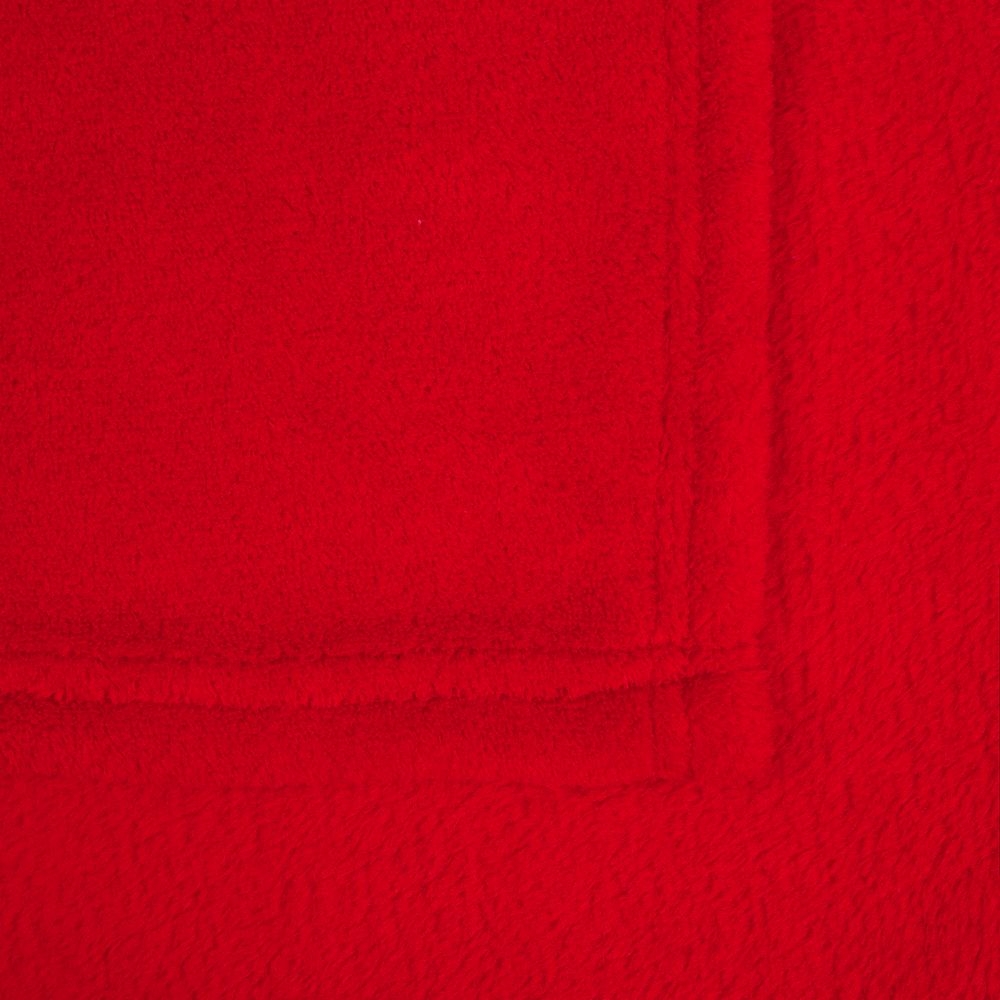 Плед Plush, красный, красный, полиэстер 100%, 240 г/м², длинноворсовый флис