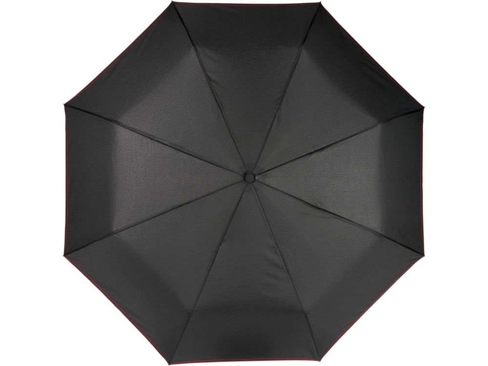 Зонт складной «Stark- mini», черный, красный, полиэстер