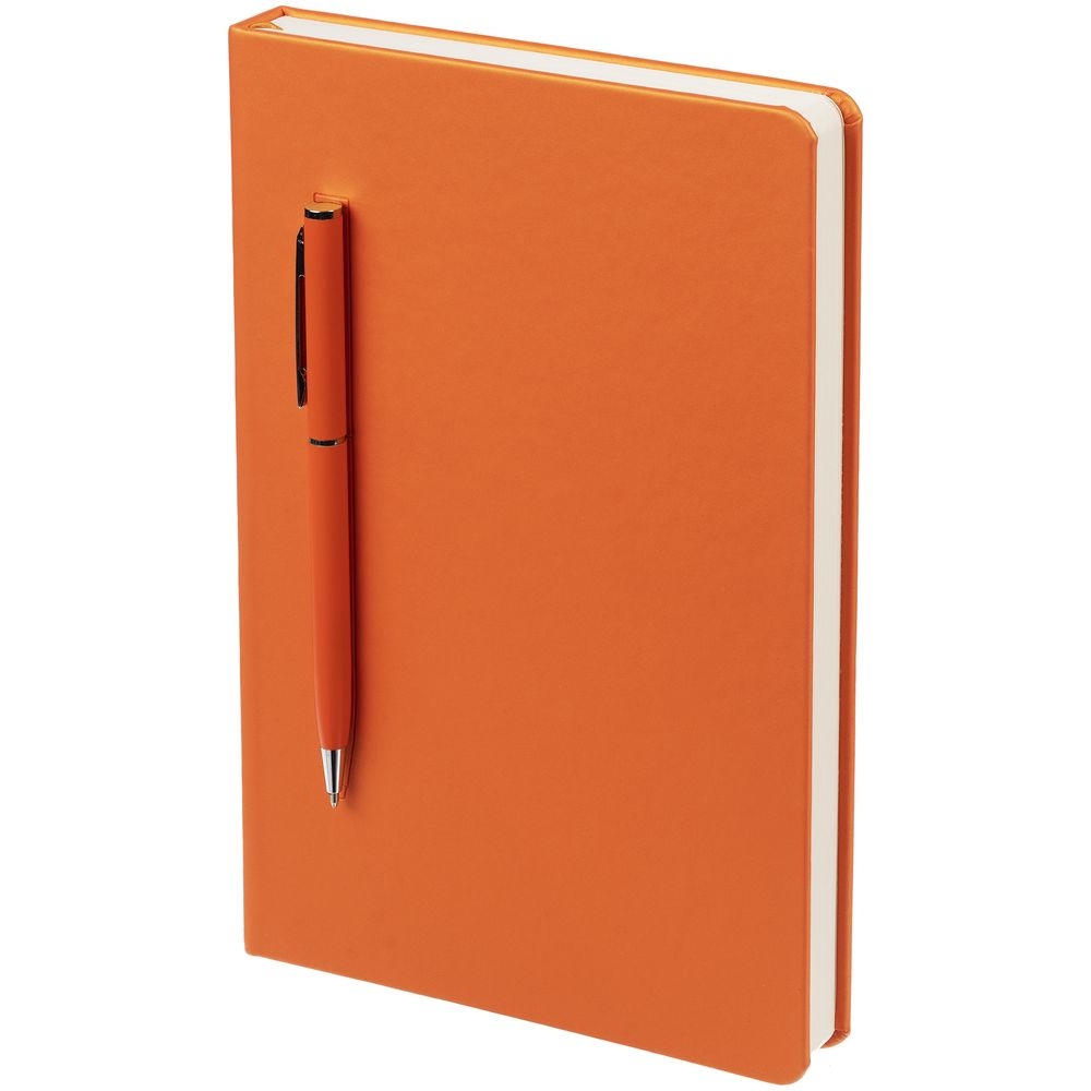 Ежедневник Magnet Shall, недатированный, оранжевый, оранжевый, искусственная кожа; покрытие софт-тач