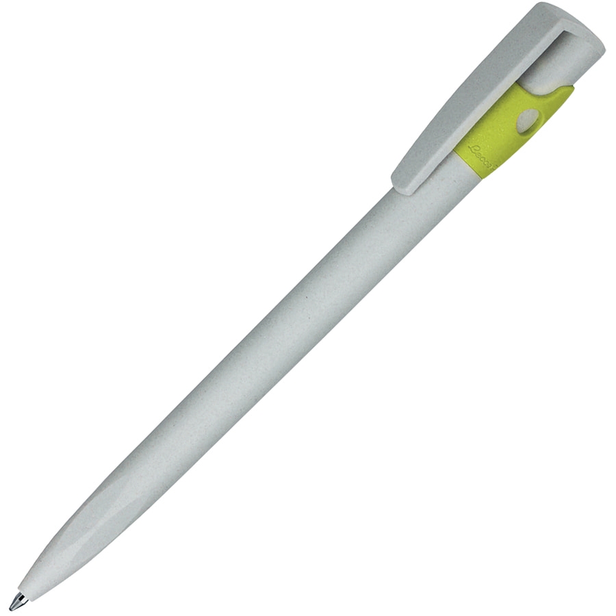 KIKI ECOLINE, ручка шариковая, серый/светло-зеленый, экопластик, серый, светло-зеленый, пластик ecoline