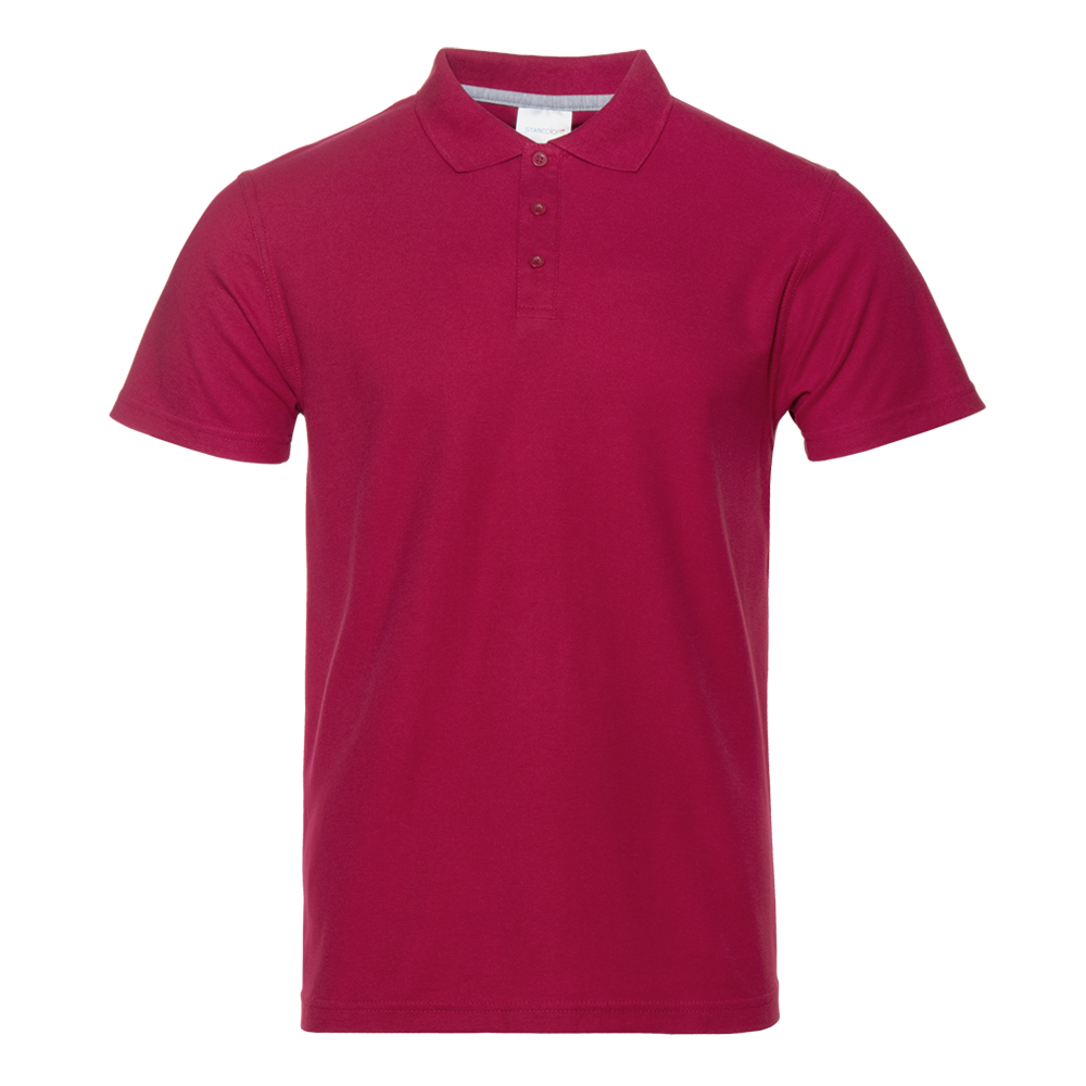 Рубашка поло мужская STAN хлопок/полиэстер 185, 104, Бордовый, бордовый, 185 гр/м2, хлопок