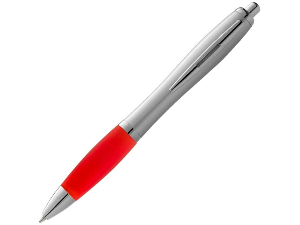 Ручка пластиковая шариковая «Nash», красный, серебристый, пластик