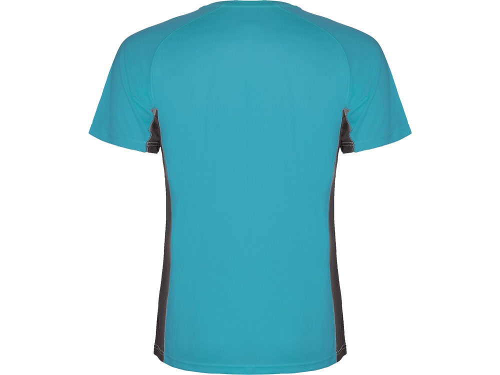 Спортивная футболка «Shanghai» мужская, серый, бирюзовый, полиэстер