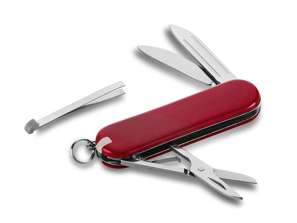 Многофункциональный карманный нож «VERBIER», бордовый, пластик