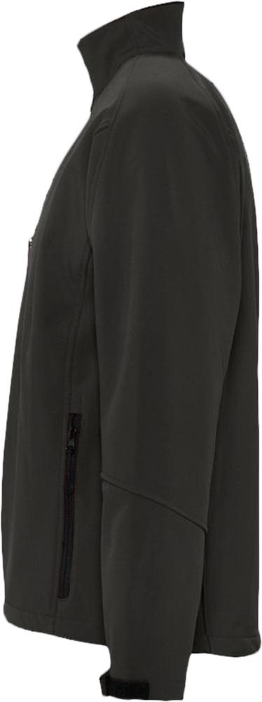 Куртка мужская на молнии Relax 340, черная, черный, полиэстер 94%; эластан 6%, плотность 340 г/м²; софтшелл