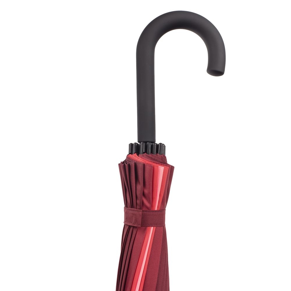 Зонт-трость «Спектр», красный, красный, ручка - пластик; купол - эпонж, 190т
