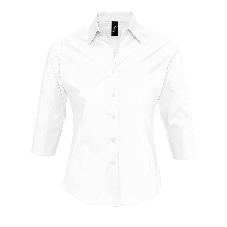 Рубашка женская "Effect", белый_XS, 97% х/б, 3% п/э, 140г/м2, белый, 97% хлопок, 3% полиэстер, 140 г/м2