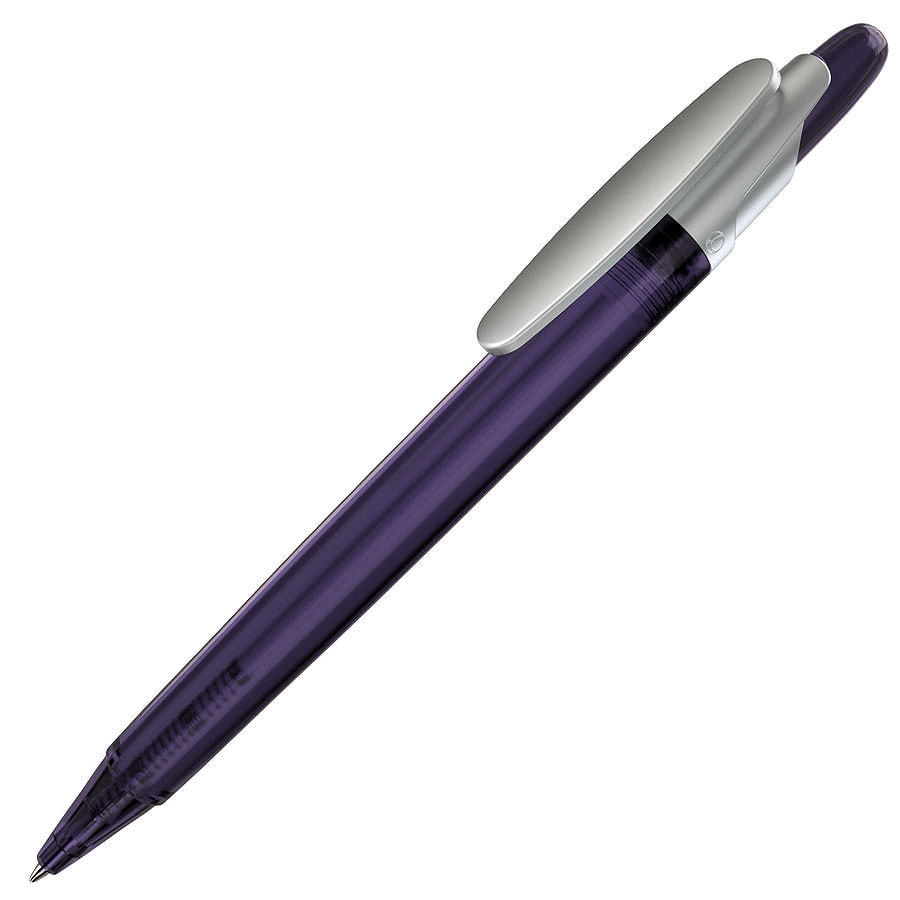 OTTO FROST SAT, ручка шариковая, фростированный фиолетовый/серебристый клип, пластик, фиолетовый, серебристый, пластик