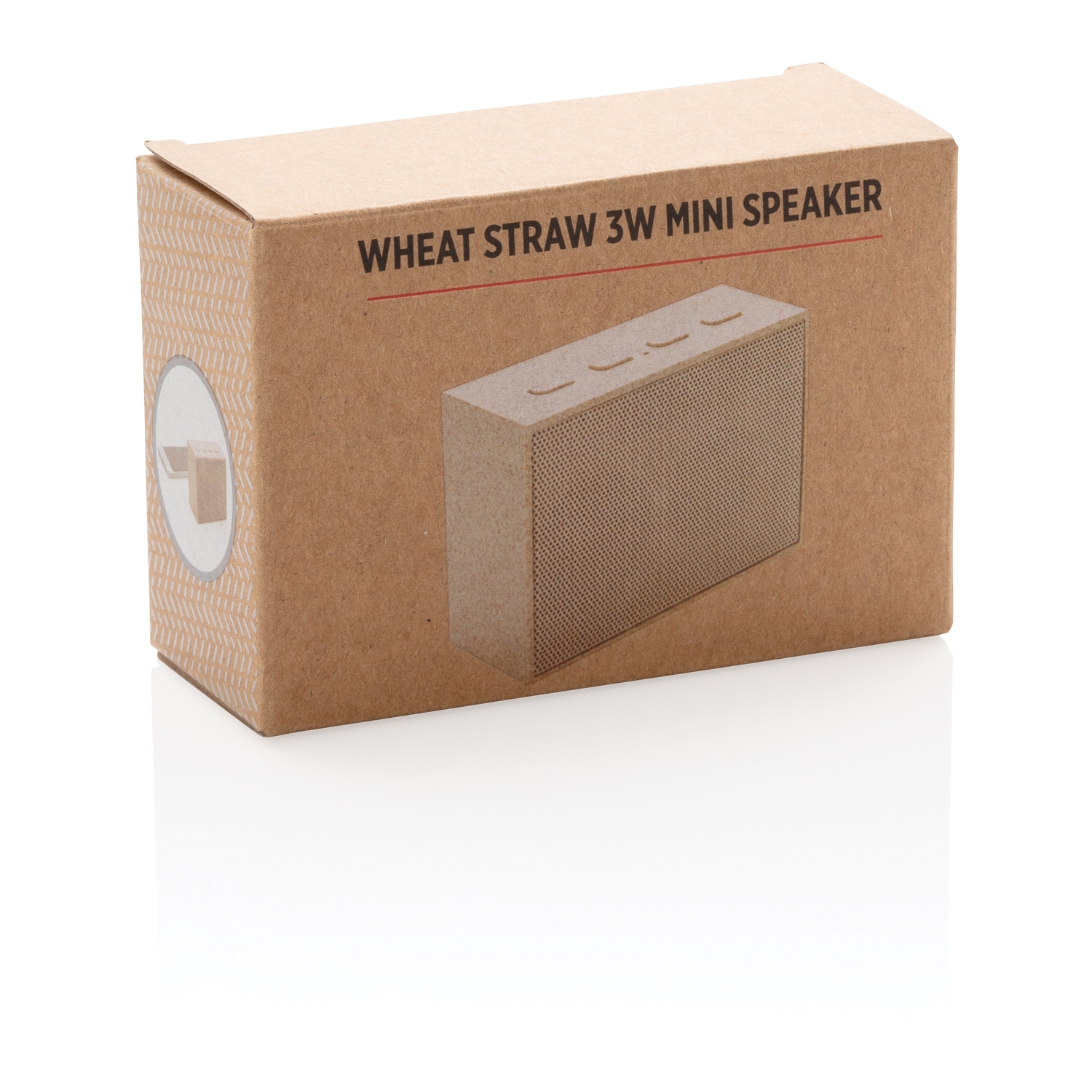 Мини-колонка Wheat Straw, 3 Вт, коричневый, волокно пшеничной соломы; abs
