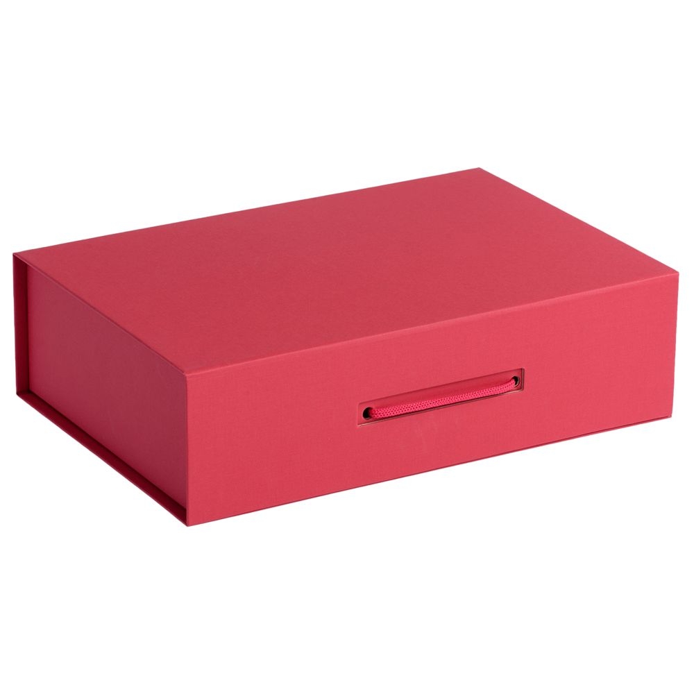 Коробка Case, подарочная, красная, красный, картон