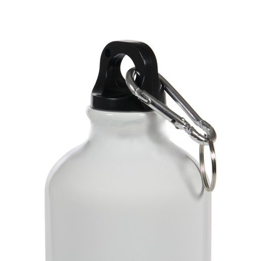 Бутылка металл белая стандарт 500 мл, белый, черный, алюминий