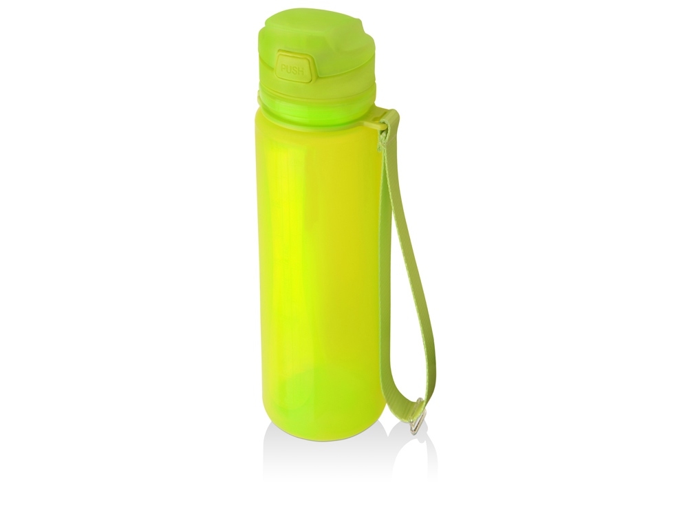 Складная бутылка «Твист», зеленый, пластик, силикон
