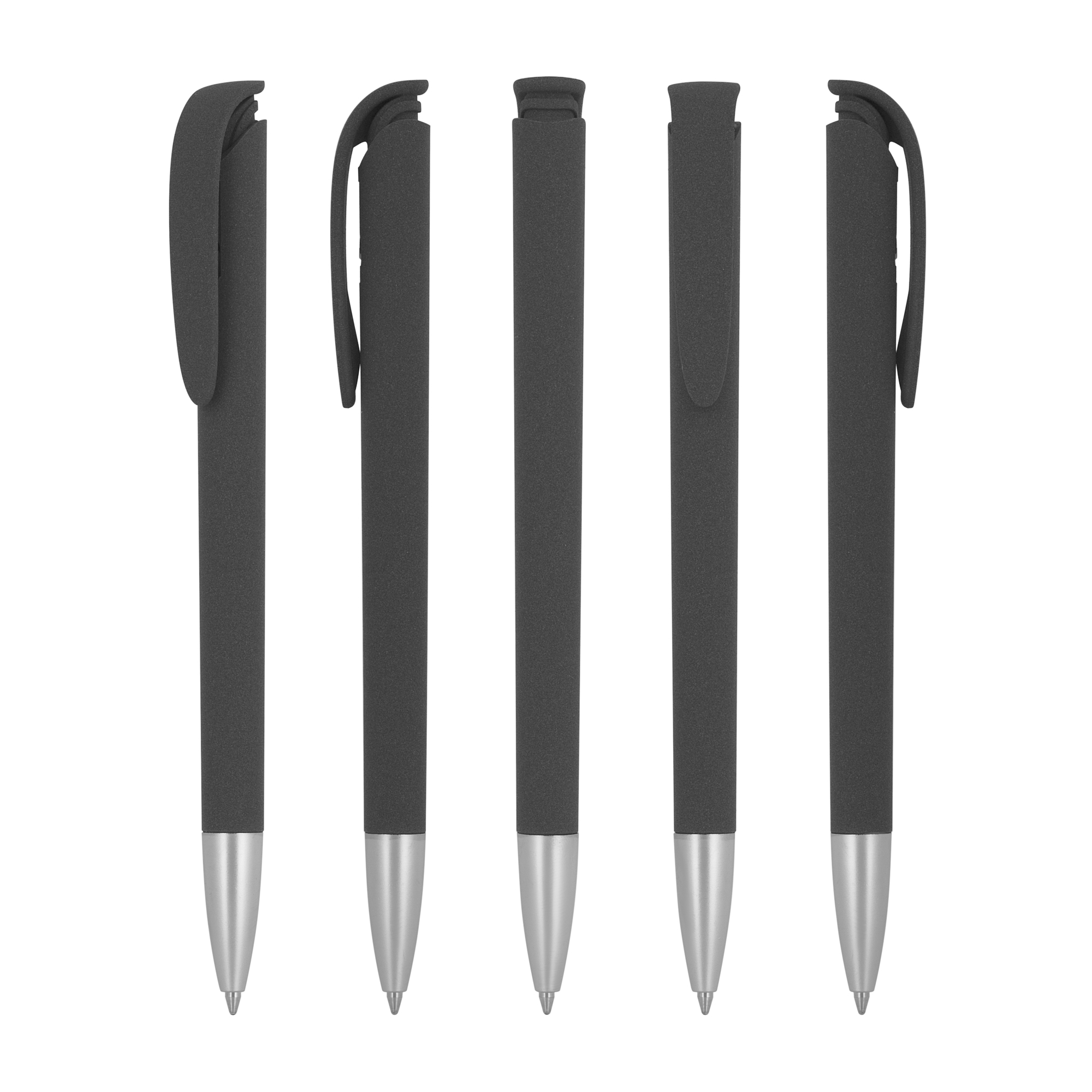 Ручка шариковая JONA SOFTGRIP M, черный#, черный, пластик/soft grip/металл