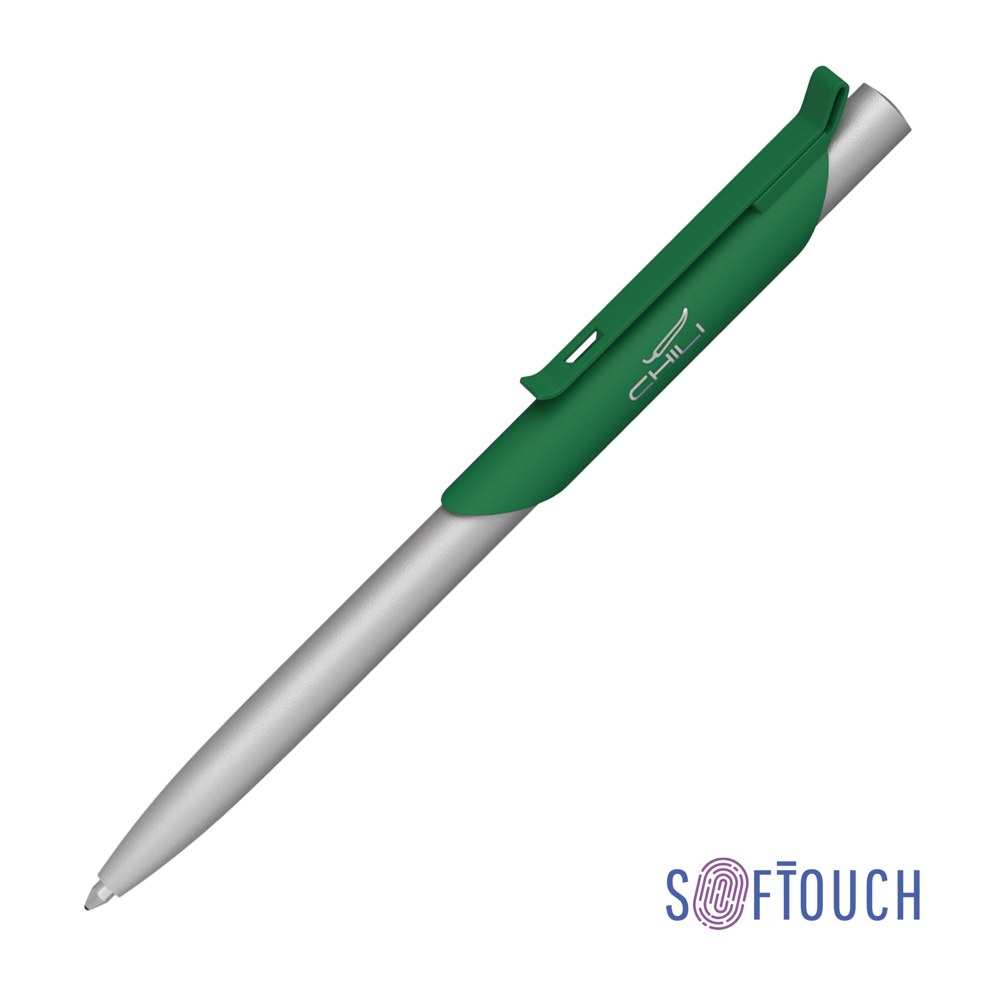 Ручка шариковая "Skil", покрытие soft touch, зеленый, металл/пластик/soft touch