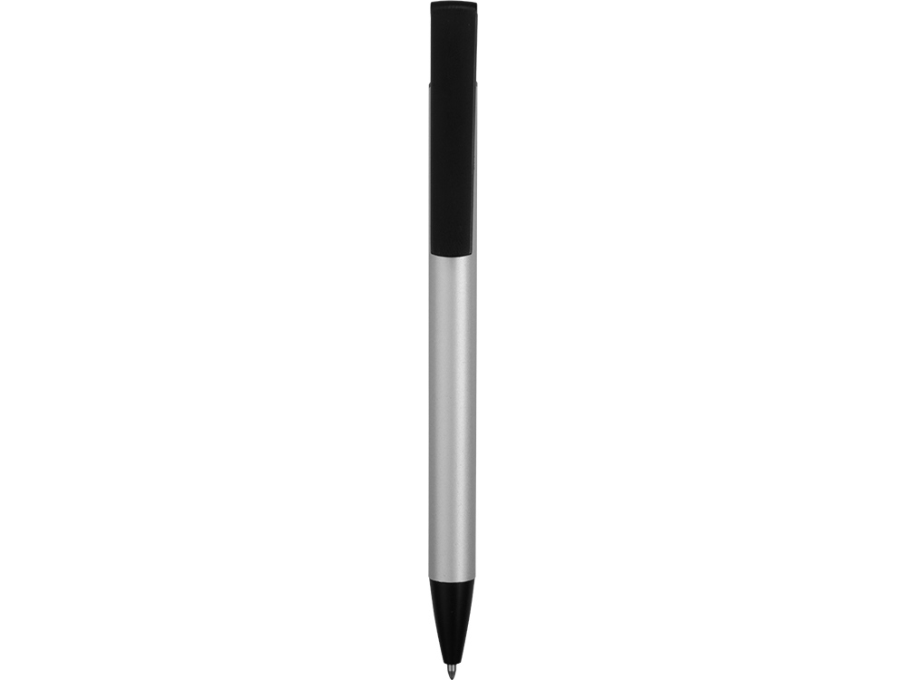 Ручка-подставка шариковая «Кипер Металл», черный, серебристый, пластик, металл
