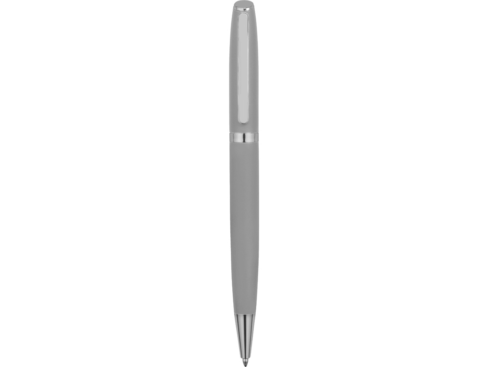 Ручка металлическая soft-touch шариковая «Flow», серый, soft touch