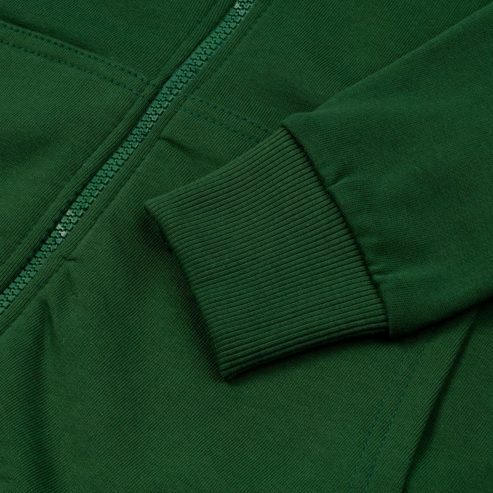 Толстовка на молнии с капюшоном Siverga Heavy 2.0, темно-зеленая, зеленый, хлопок