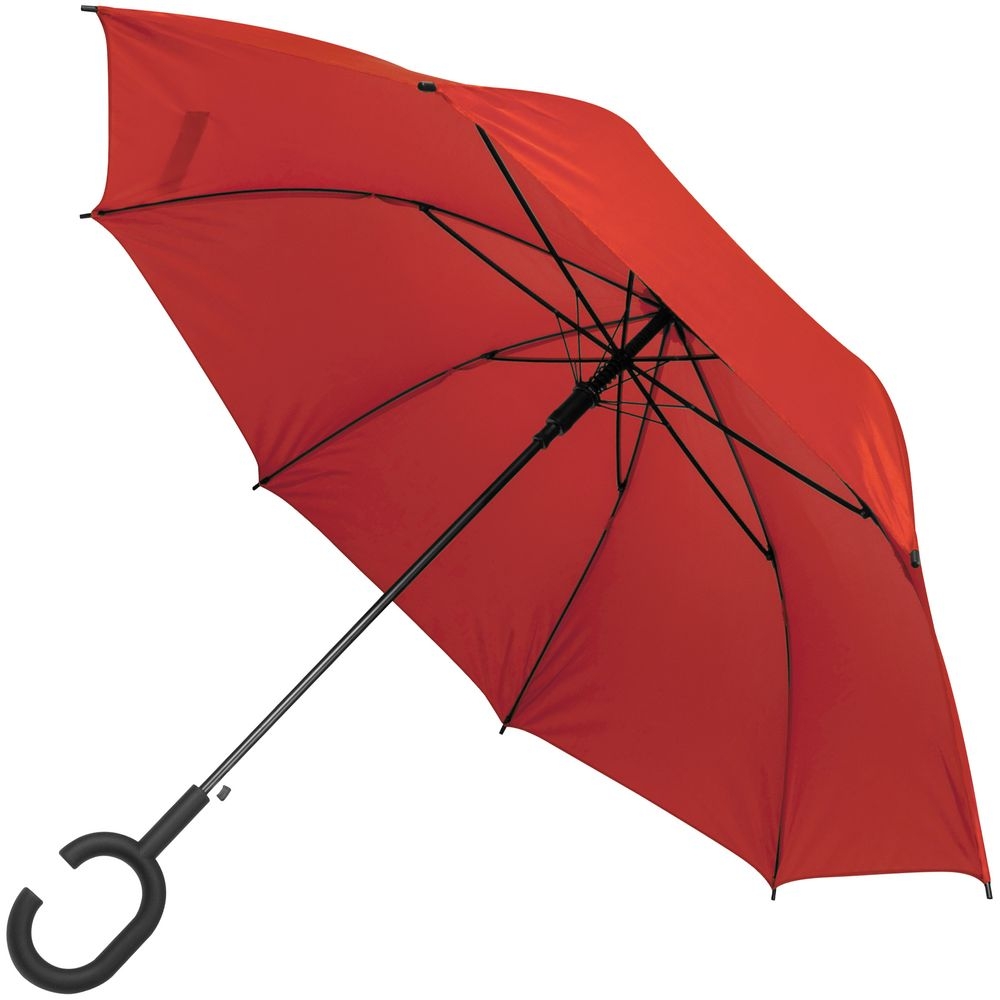 Зонт-трость Charme, красный, красный, полиэстер
