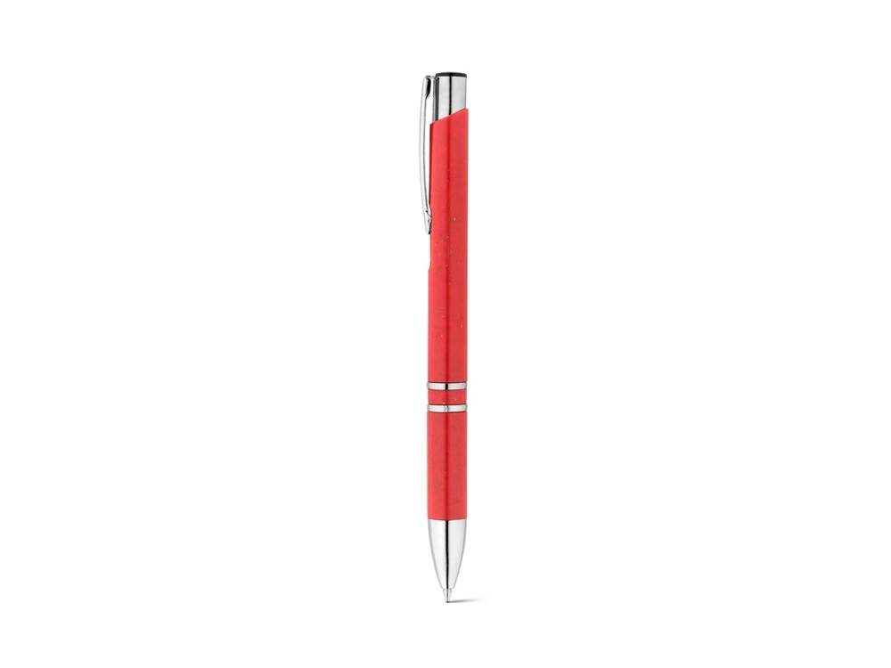 Ручка шариковая «BETA WHEAT», красный, серебристый, пластик, растительные волокна