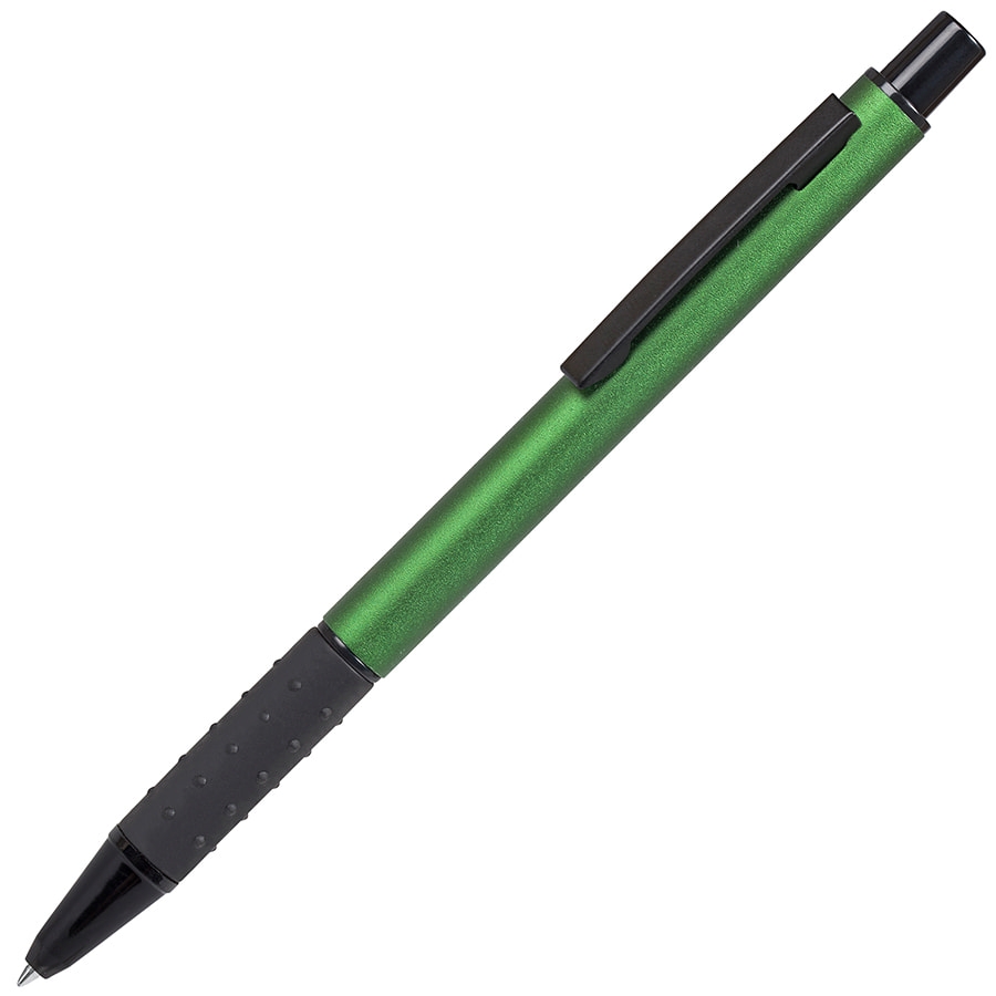 CACTUS, ручка шариковая, зеленый/черный, алюминий, прорезиненный грип, зеленый, алюминий, прорезиненная поверхность