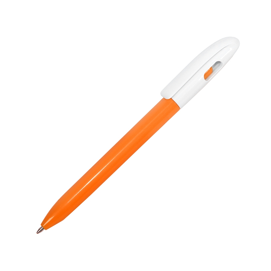 LEVEL, ручка шариковая, оранжевый, пластик, оранжевый, белый, пластик
