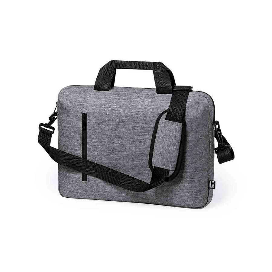 Конференц-сумка PIROK, серый, 38 х 28 x 5 см,  100% переработанный полиэстер 600D, серый, рециклированный полиэстер/rpet