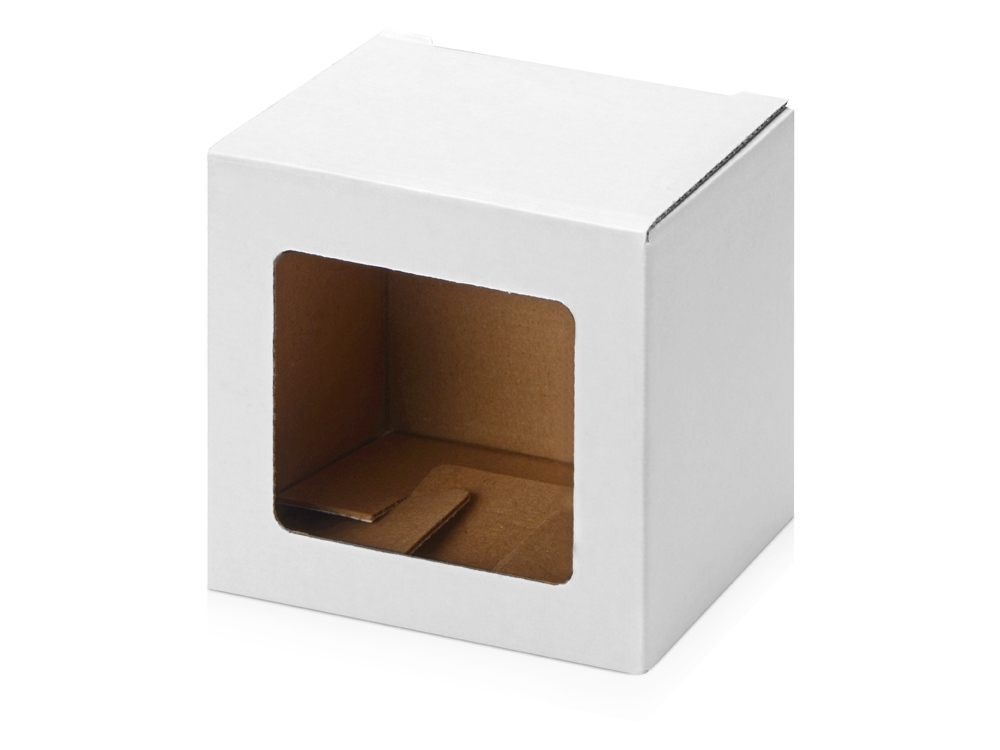 Коробка для кружки с окном, белый, картон