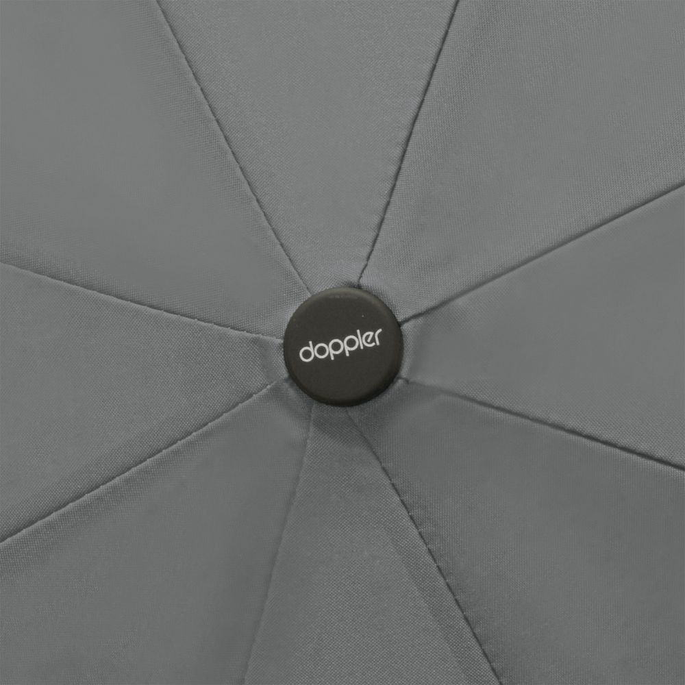 Зонт складной Fiber Magic, серый, серый, купол - эпонж, 190t; рама - металл; спицы - стеклопластик; ручка - пластик