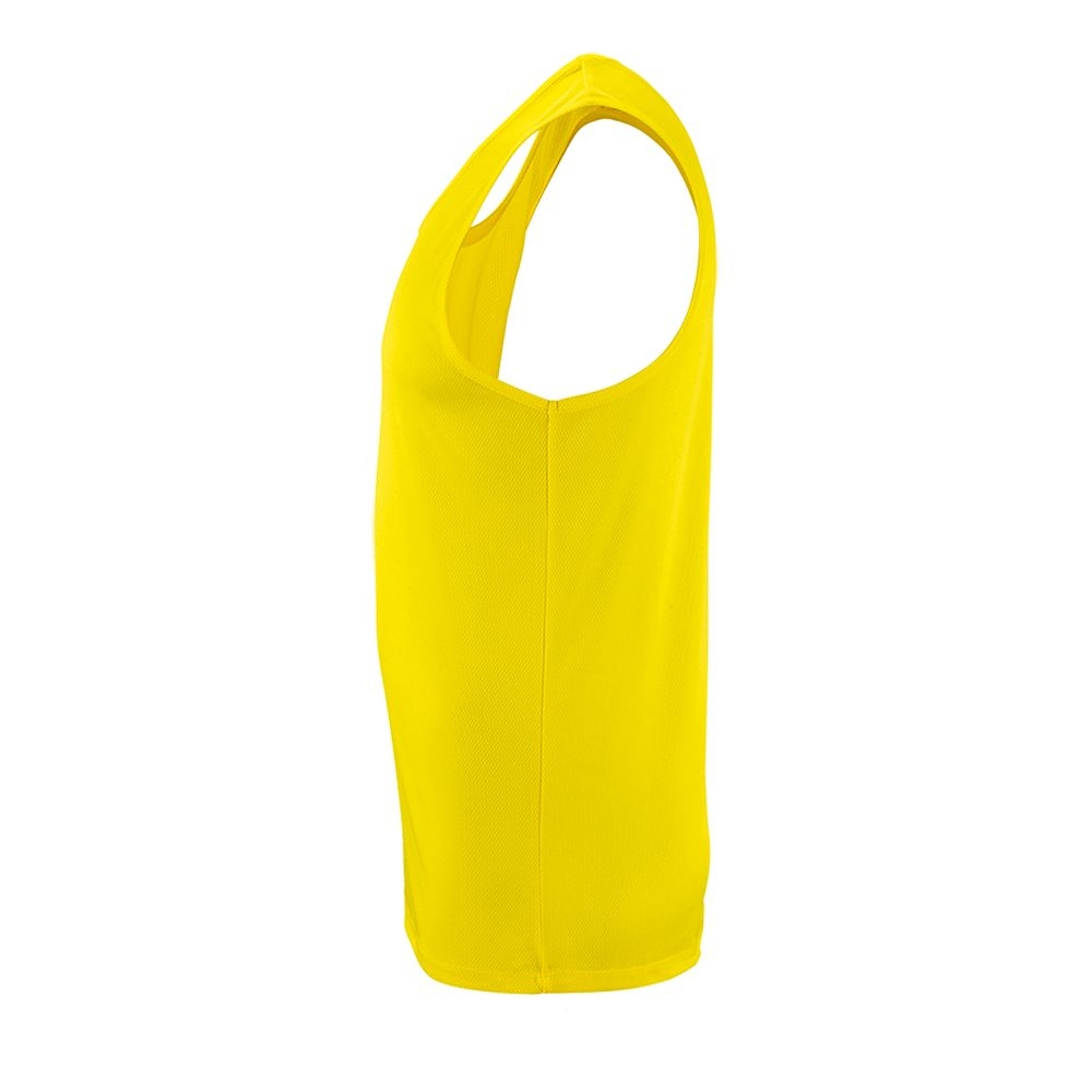 Майка мужская Sporty TT Men, желтый неон, желтый, полиэстер 100%, плотность 140 г/м², ложная сетка