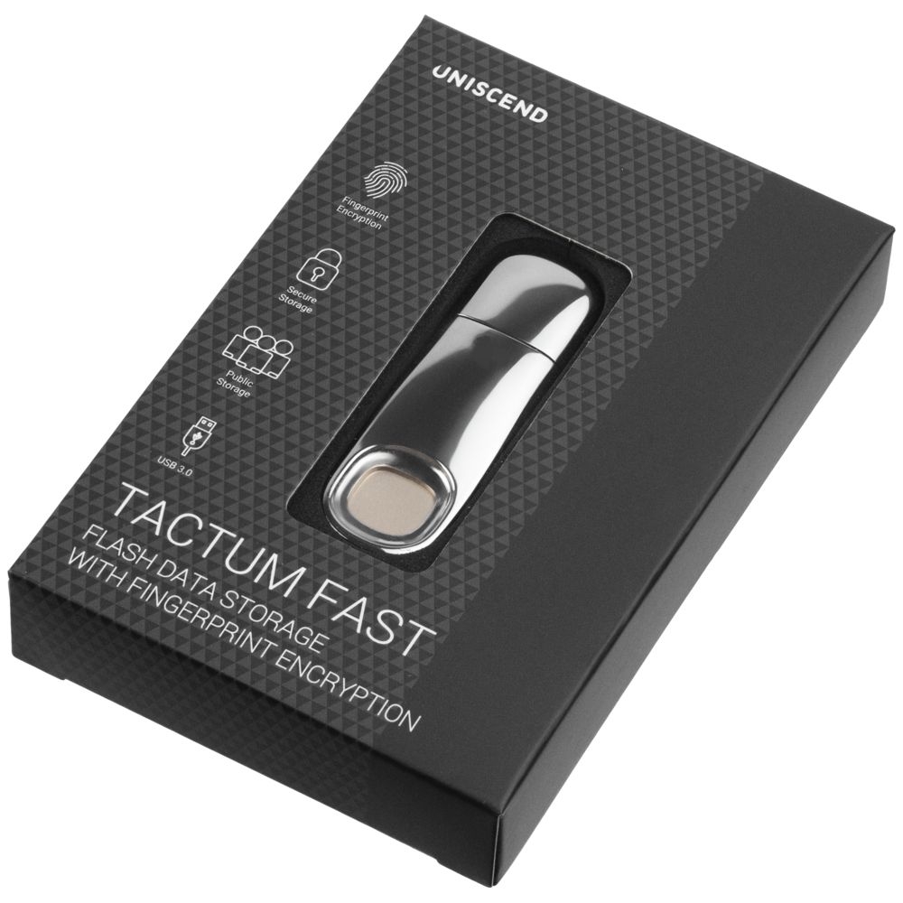 Флешка биометрическая Uniscend Tactum Fast, 32 Гб, металл