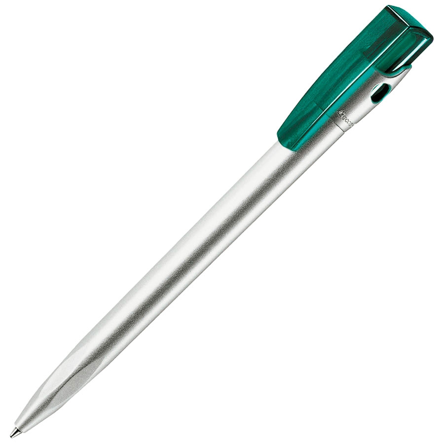 KIKI SAT, ручка шариковая, зеленый/серебристый, пластик, зеленый, серебристый, пластик