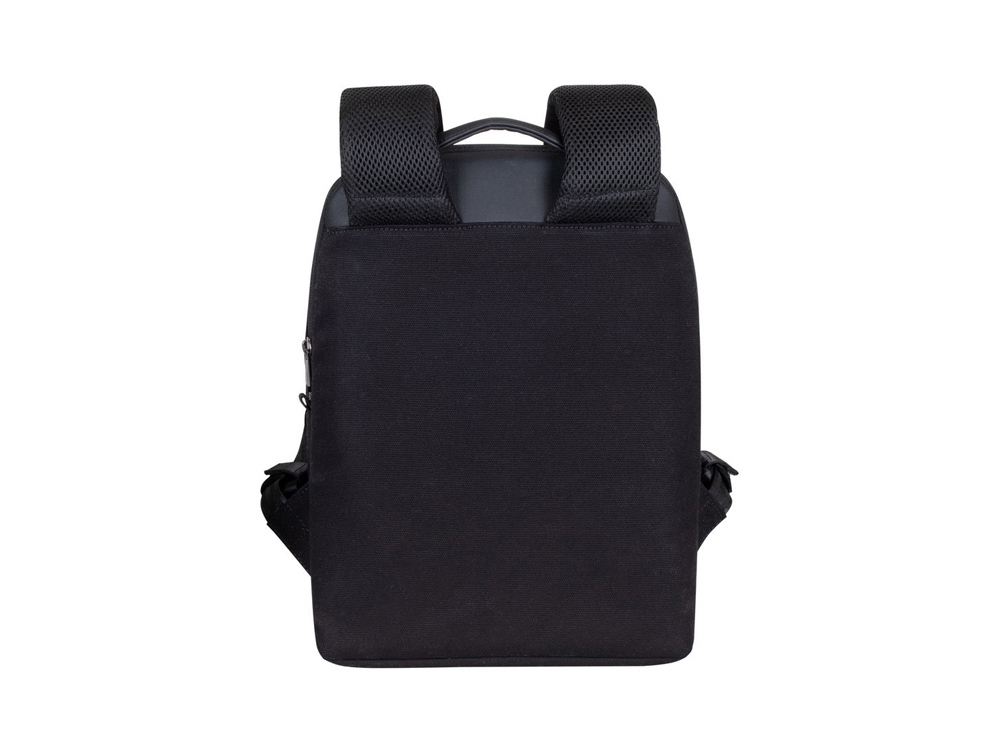 Городской рюкзак для ноутбука до 13.3", черный, полиэстер, кожзам
