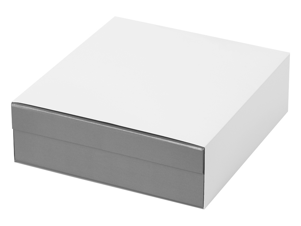 Коробка разборная на магнитах, серебристый, картон, бумага
