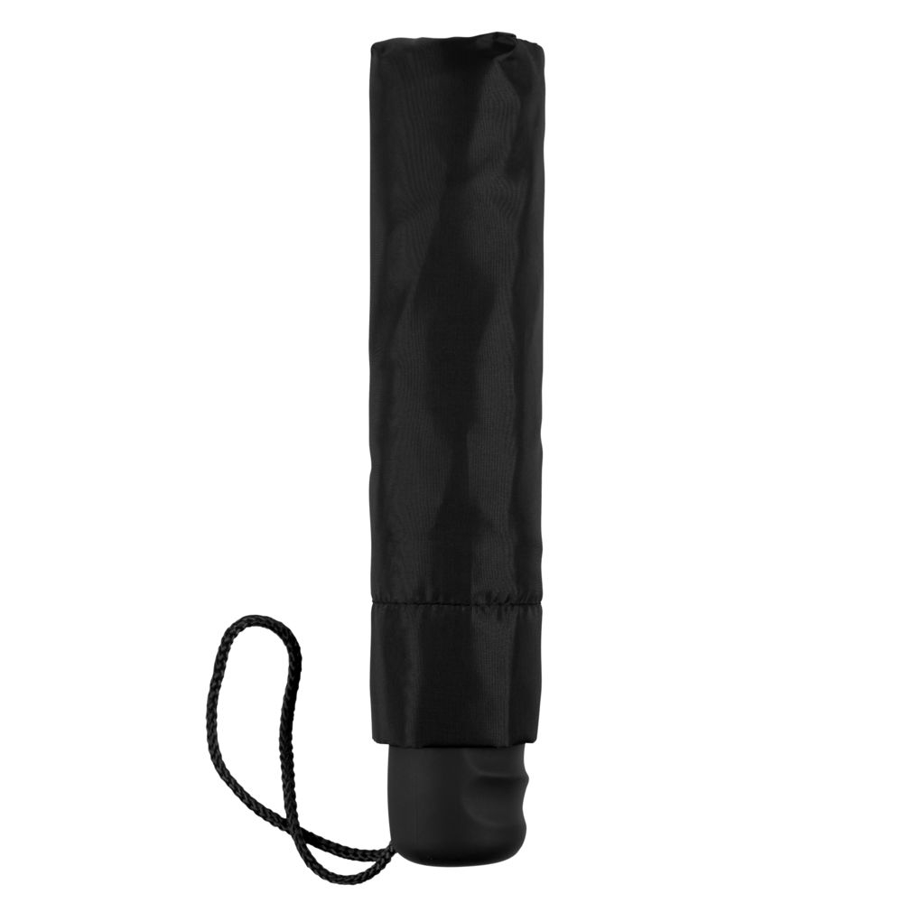 Зонт складной Basic, черный, черный, полиэстер, soft touch
