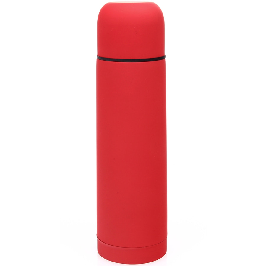 Термос вакуумный "Flask", сталь с покрытием софт тач, красный, 500 мл., красный, нержавеющая сталь