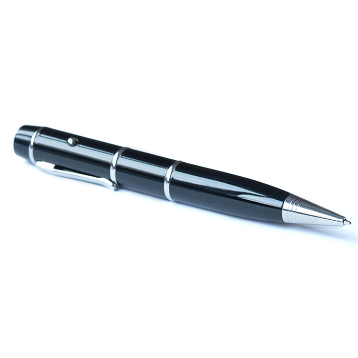 Флешка-ручка 04 Лазерная указка, черный, пластик