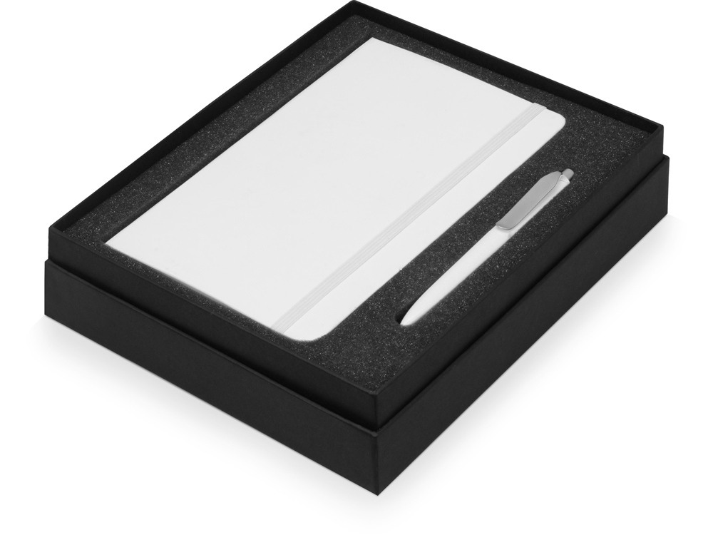 Подарочный набор Moleskine Picasso с блокнотом А5 и ручкой, белый, пластик