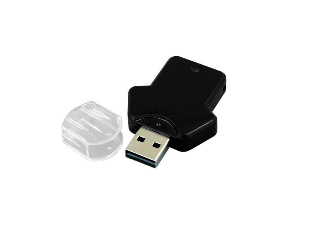 USB 2.0- флешка на 8 Гб в виде футболки, черный, пластик