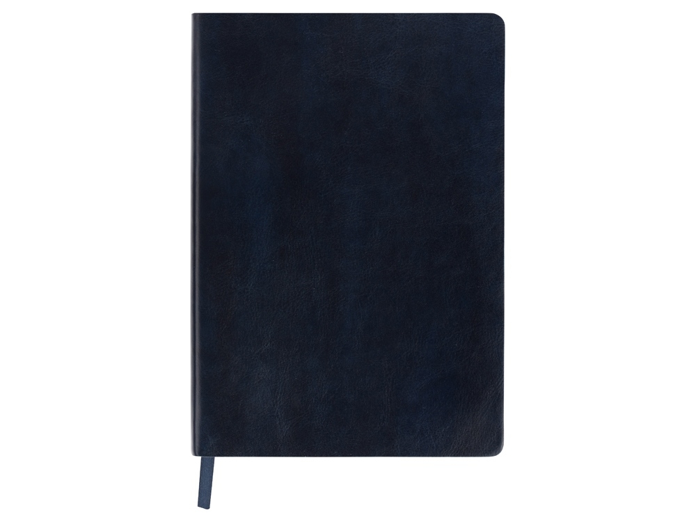Блокнот А5 «Fabrizio», 80 листов, с цветным срезом, синий, кожзам